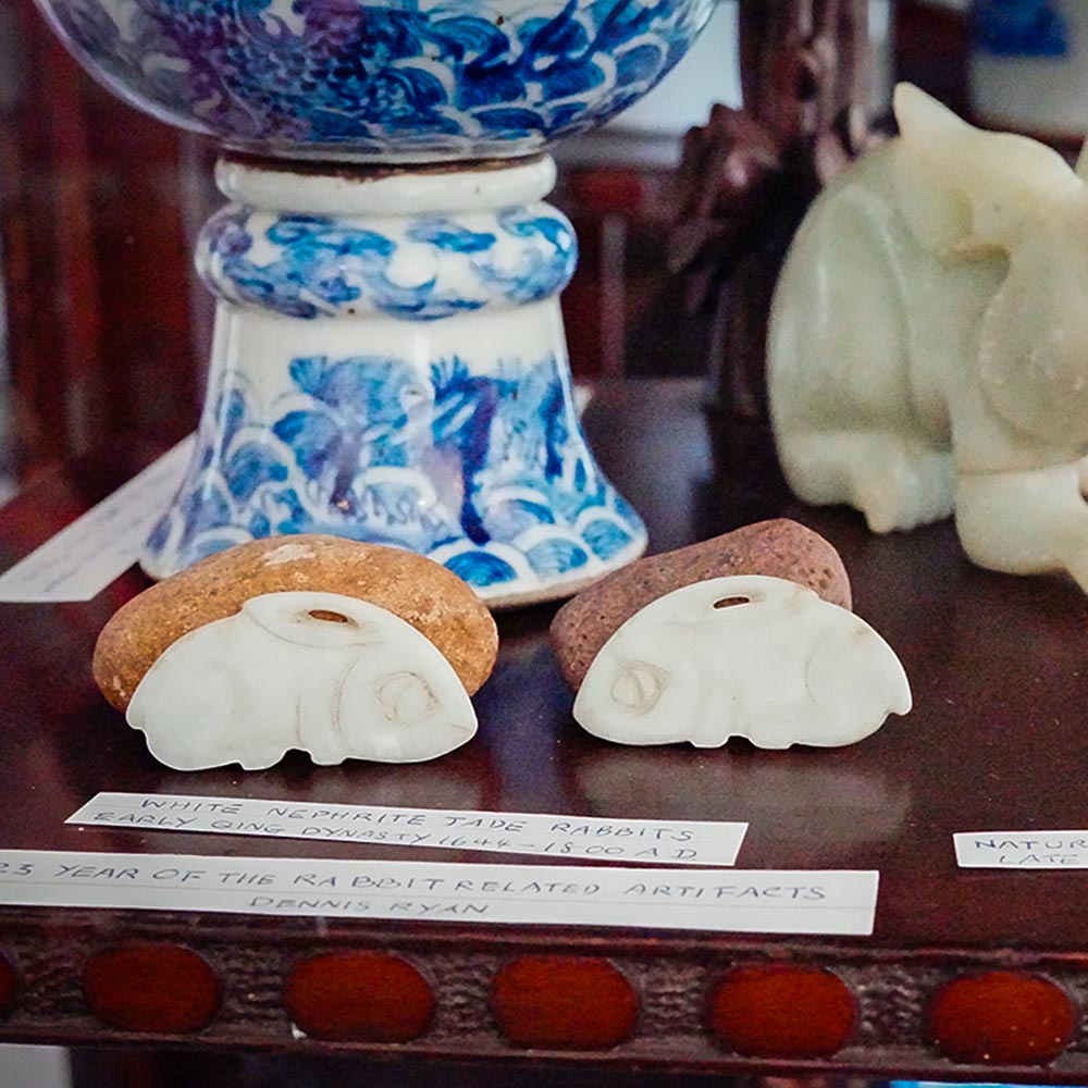 image of interior of items and atefacts in the Wo Hing Chinese Museum in Lahaina.